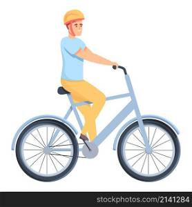 Happy cyclist icon cartoon vector. Bike lifestyle. Person cycle. Happy cyclist icon cartoon vector. Bike lifestyle