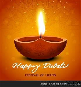 Happy diwali festival celebration card background