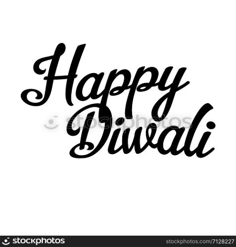 Happy diwali inscription back. Vector eps10 illustration. Happy diwali inscription back