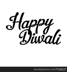 Happy diwali inscription back. Vector eps10 illustration. Happy diwali inscription back