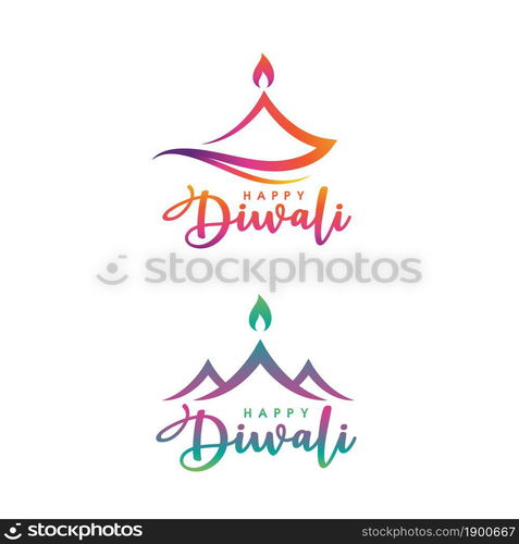 Happy Diwali Vector icon design illustration Template