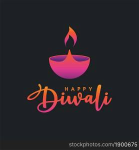 Happy Diwali Vector icon design illustration Template