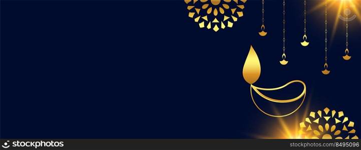 happy diwali website header in golden colors