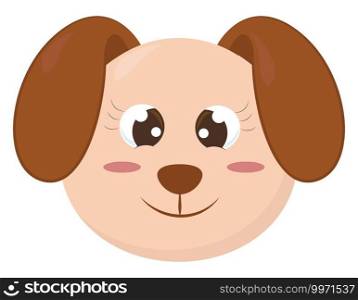 Happy dog, illustration, vector on white background