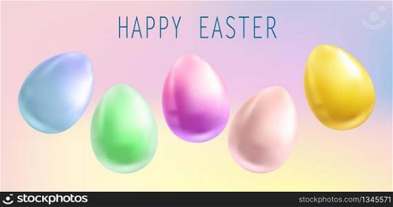 Happy Easter background template. Premium vector illustration.