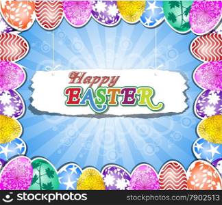 Happy Easter background with eggs