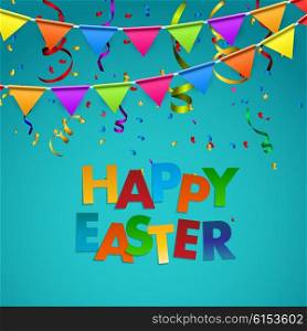 Happy Easter Background with Flags Vector Illustration EPS10. Happy Easter Background with Flags Vector Illustration
