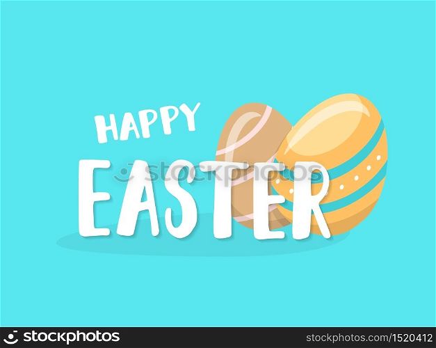 Happy Easter Background with text. Vector illustration