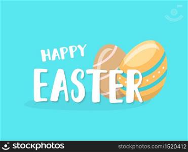 Happy Easter Background with text. Vector illustration