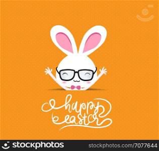 happy easter bunny greeting card