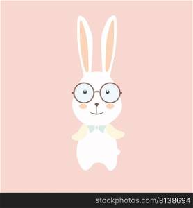 Happy Easter Bunny on pastel background. . Happy Easter Bunny
