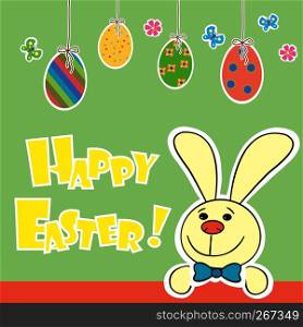 Happy easter card,stock vector illustration. Happy easter card