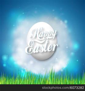 Happy easter card with egg. Bright spring vector background. Happy easter card with easter egg. Bright spring vector background.