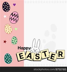 Happy easter celebration greeting card Royalty Free Vector