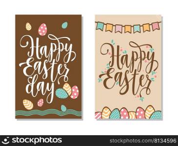 happy easter celebration rabbit egg theme illustration