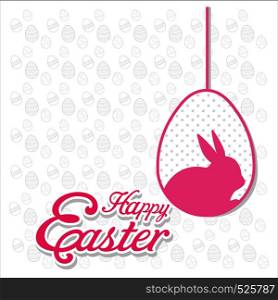 Happy Easter day card with creative design typography