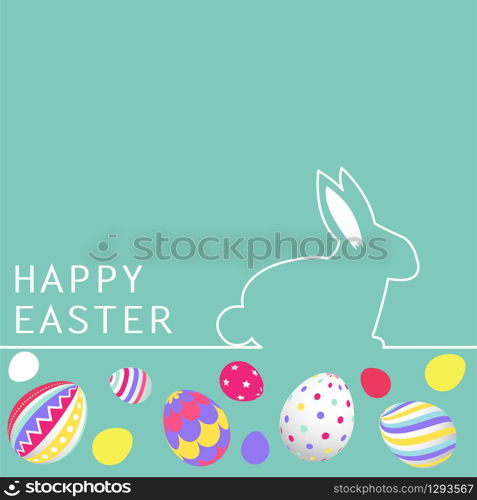 Happy easter day greeting card vector image