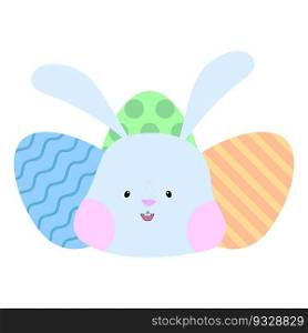 Happy Easter Day Watercolor Bunny Egg. Vector illustration. stock image. EPS 10.. Happy Easter Day Watercolor Bunny Egg. Vector illustration. stock image.