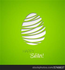 Happy Easter decorated card paper egg. Vector design. Happy Easter card decorated paper egg