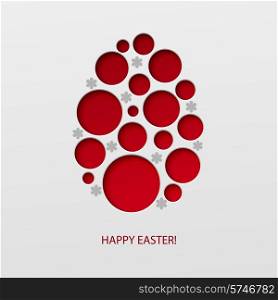 Happy Easter decorated paper egg. Vector illustration EPS 10