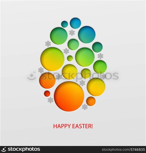 Happy Easter decorated paper egg. Vector illustration EPS 10. Happy Easter decorated paper egg. Vector illustration