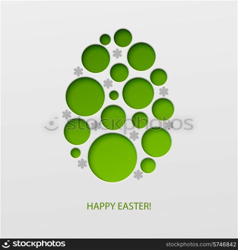 Happy Easter decorated paper egg. Vector illustration EPS 10. Happy Easter decorated paper egg. Vector illustration