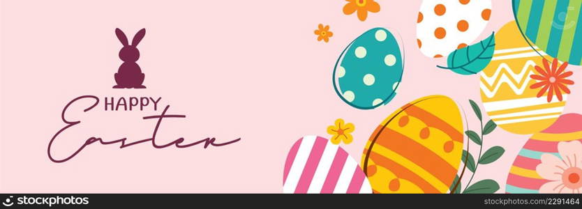 Happy easter egg greeting card background template.Can be used for cover, invitation, ad, wallpaper,flyers, posters, brochure.