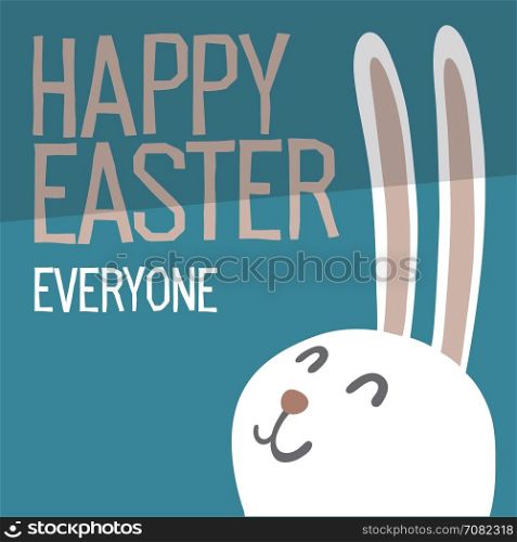 Happy Easter Everyone. Easter Bunny Ears Vector Illustration.