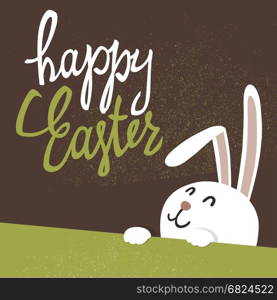 Happy Easter greeting card. Easter Bunny.