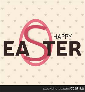 Happy Easter greeting card. Vector illustration.
