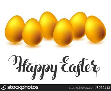 Happy Easter greeting card with eggs. Concept can be used for holiday invitations and posters. Happy Easter greeting card with eggs. Concept can be used for holiday invitations and posters.
