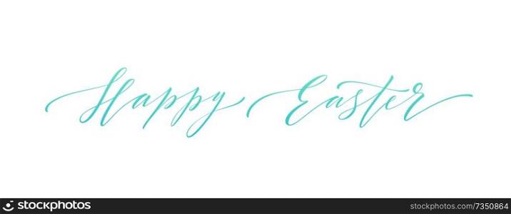 Happy Easter handwritten lettering. Holiday calligraphy. Vector illustration EPS10. Happy Easter handwritten lettering. Holiday calligraphy. Vector illustration