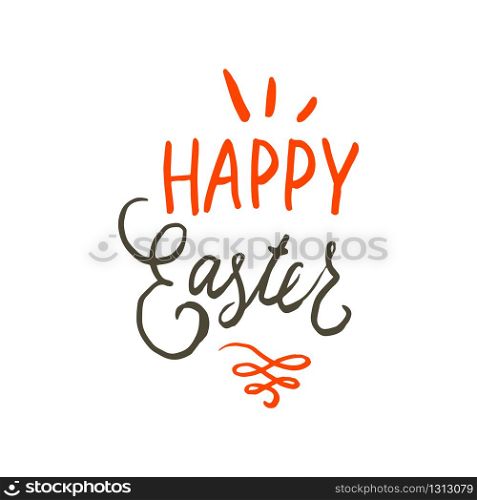 Happy Easter Handwritten wishes. Isolated vector lettering design for gift cards and invitations. Happy Easter Handwritten wishes. Isolated vector lettering design