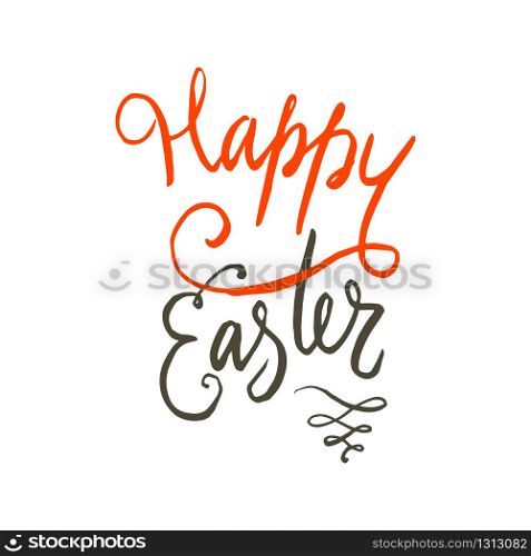 Happy Easter Handwritten wishes. Isolated vector lettering design for gift cards and invitations. Happy Easter Handwritten wishes. Isolated vector lettering design