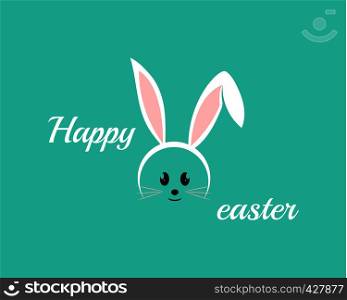 Happy easter rabbit in background