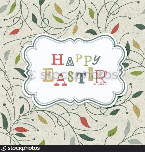 Happy Easter Retro Cute Greeting. Vector, EPS10