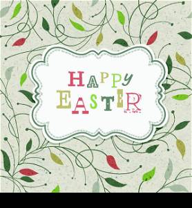 Happy Easter Retro Cute Greeting. Vector, EPS10