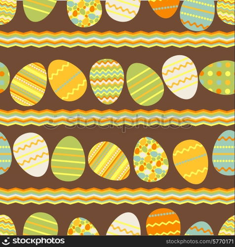 Happy Easter retro seamless pattern.