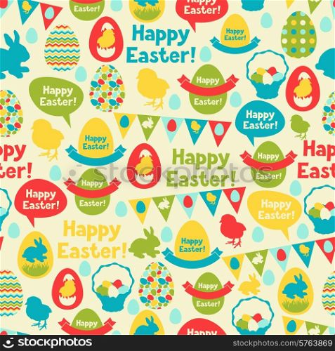 Happy Easter seamless holiday pattern.