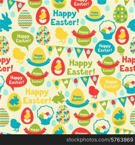 Happy Easter seamless holiday pattern.