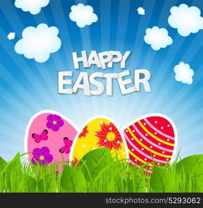 Happy Easter Spring Background Vector Illustration EPS10. Happy Easter Spring Background Vector Illustration