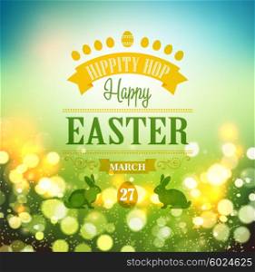 Happy Easter Typographical Background. Happy Easter Typographical Background. Vector illustration. Easter poster