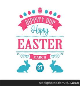 Happy Easter Typographical Background. Happy Easter Typographical Background. Vector illustration. Easter poster