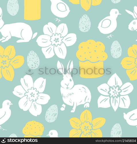 Happy Easter. Vector  seamless pattern