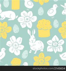 Happy Easter. Vector seamless pattern