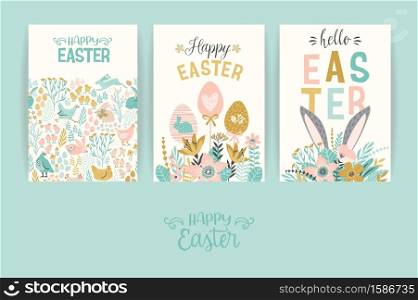 Happy Easter. Vector templates