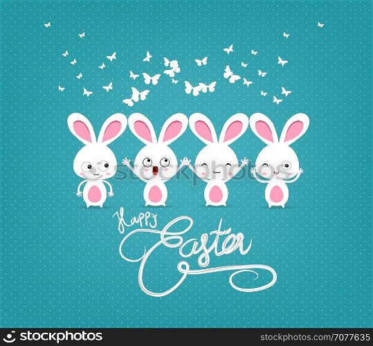 happy easter with bunny funny