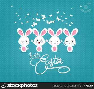 happy easter with bunny funny