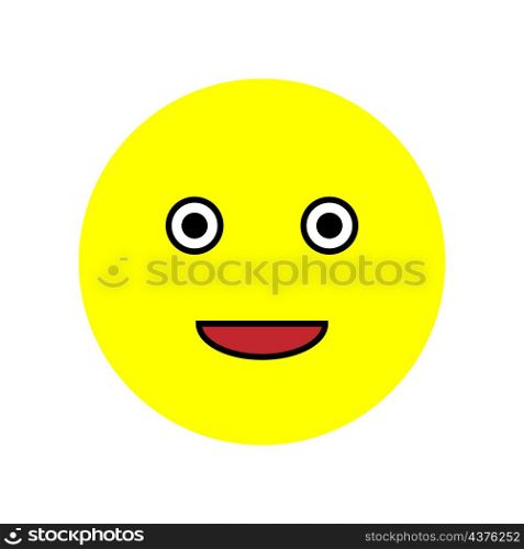Happy emoji. Chat symbol. Yellow face. Communication background. Message button. Vector illustration. Stock image. EPS 10.. Happy emoji. Chat symbol. Yellow face. Communication background. Message button. Vector illustration. Stock image.
