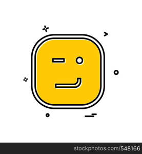 Happy Emoji icon design vector